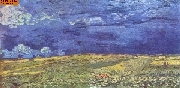 Feld unter Sturmhimmel nach van Gogh